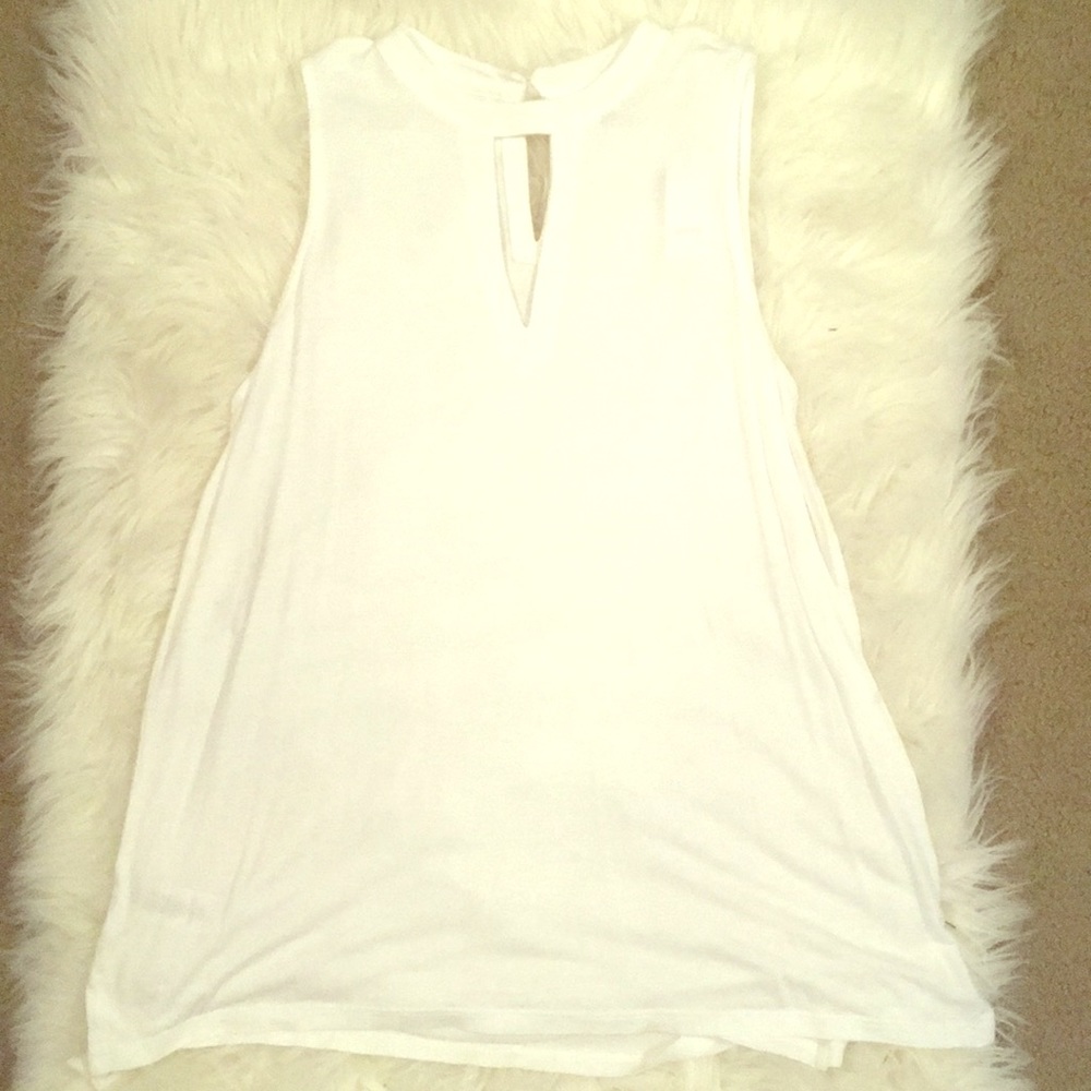 White, sleeveless blouse from LOFT